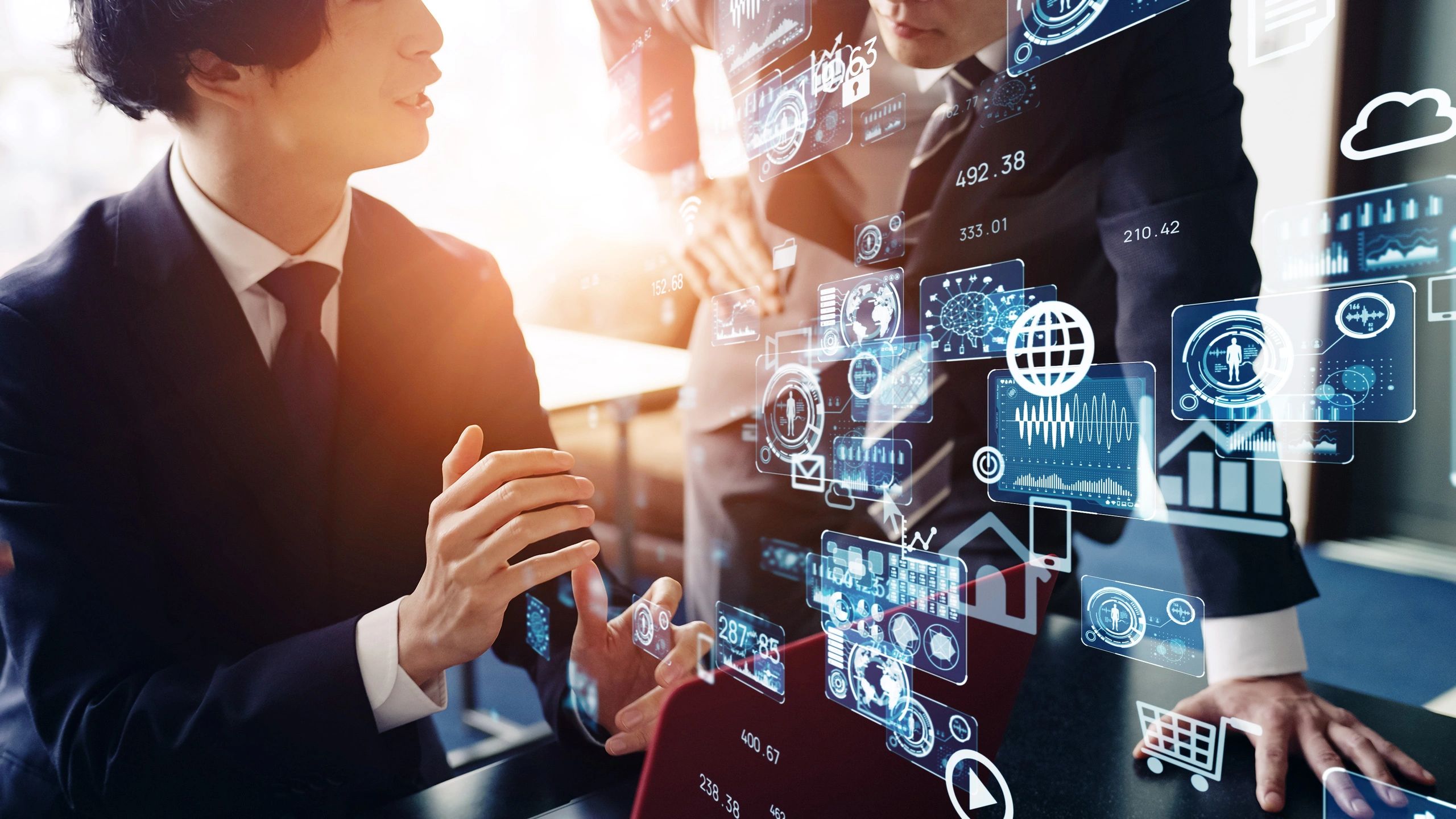 ERP consulting team meeting technology