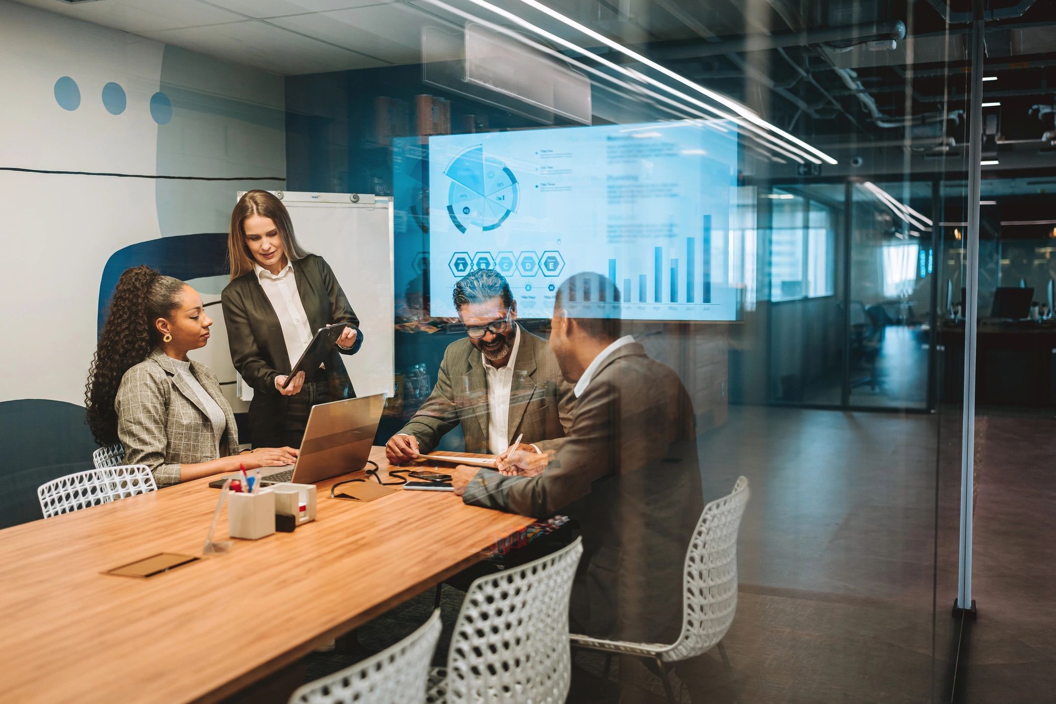 ERP consulting team meeting technology